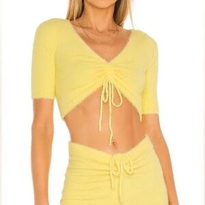Fuzzy Yellow Majorelle Top